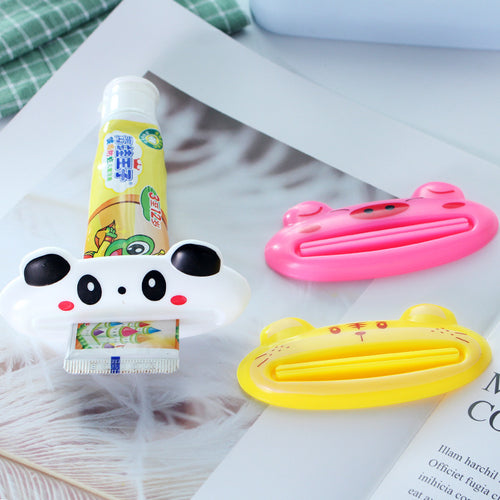 Cartoon Frog Toothpaste Tube Squeezer — Cute Roller Dispenser for Bathroom & Kitchen