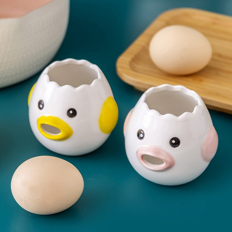 Ceramic Egg Separator — Cute Chick Yolk & White Divider for Kitchen