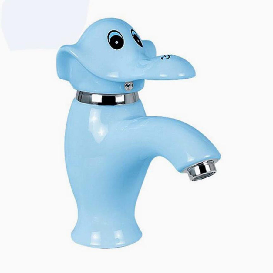 Cartoon Elephant Ceramic Kids Faucet — Cute Bathroom Basin Tap for Children