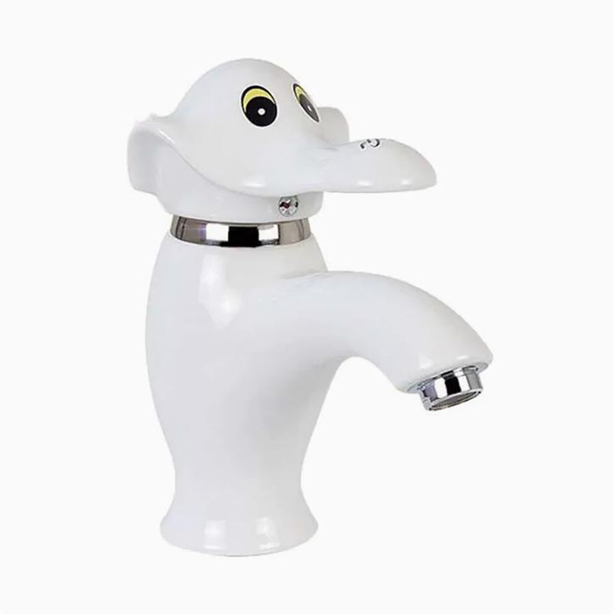 Cartoon Elephant Ceramic Kids Faucet — Cute Bathroom Basin Tap for Children