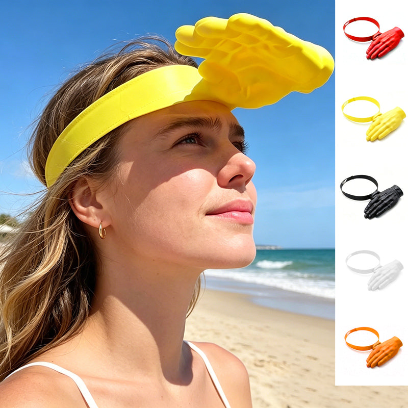3D-Printed Palm Sun Visor — Funny Adjustable Hand-Shaped Hat
