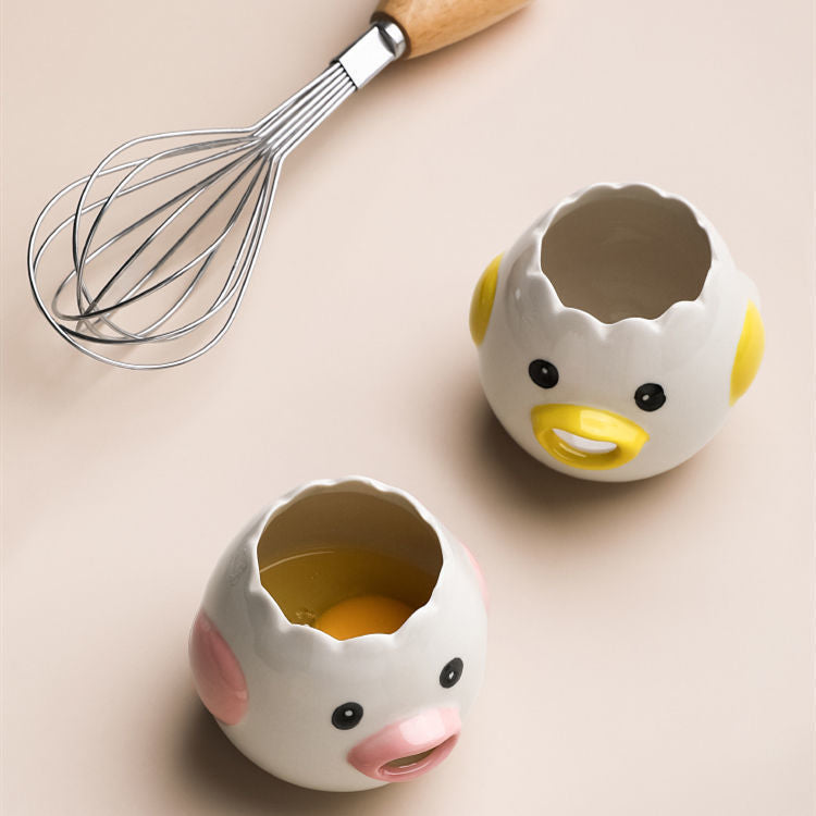 Ceramic Egg Separator — Cute Chick Yolk & White Divider for Kitchen