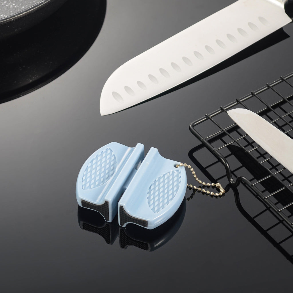 Butterfly Pocket Knife Sharpener — Compact Ceramic Tool for Kitchen & Camping