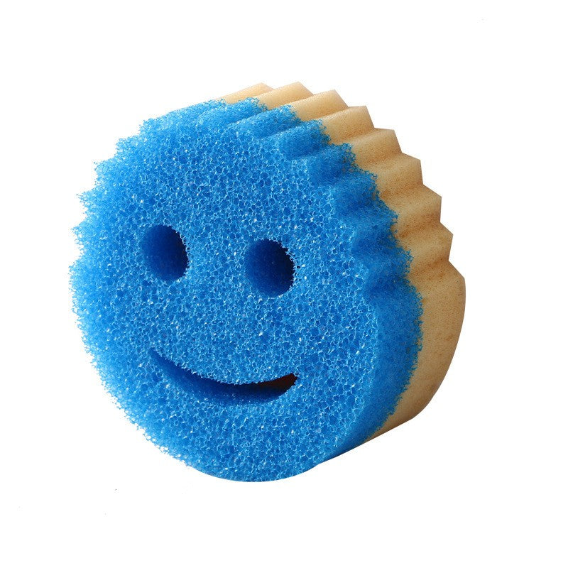 Color-Changing Smile Sponge — Dual-Sided Temperature-Sensitive Scrubber, Non-Scratch Kitchen & Bathroom Cleaning Tool