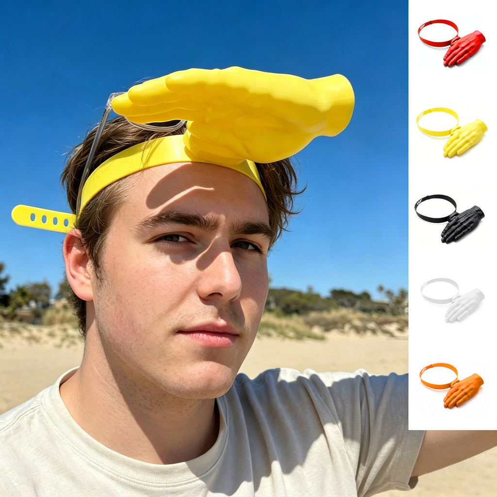 3D-Printed Palm Sun Visor — Funny Adjustable Hand-Shaped Hat