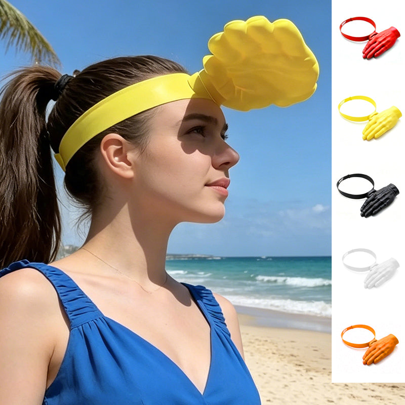 3D-Printed Palm Sun Visor — Funny Adjustable Hand-Shaped Hat