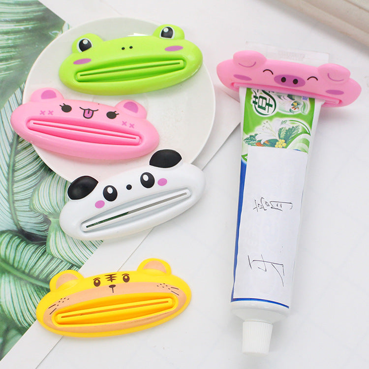 Cartoon Frog Toothpaste Tube Squeezer — Cute Roller Dispenser for Bathroom & Kitchen