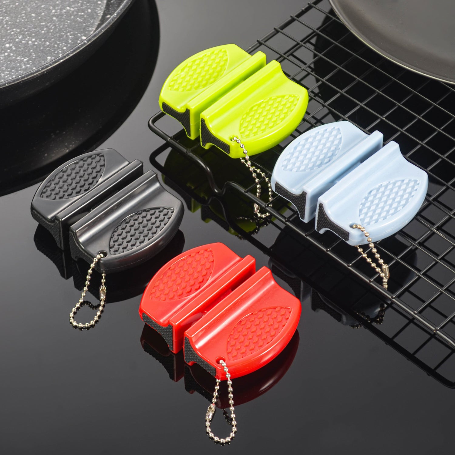 Butterfly Pocket Knife Sharpener — Compact Ceramic Tool for Kitchen & Camping